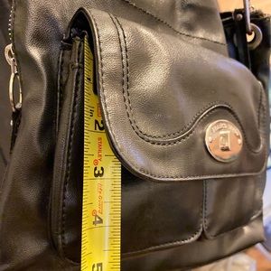 Franco Sarto Black Purse with practical pockets, storage and secret side pocket.
